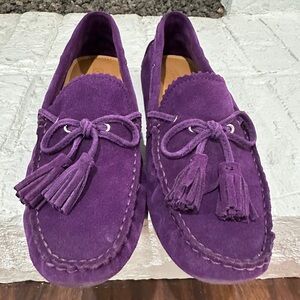 COACH Nadia Suede Moccasins in Royal Purple Size 8M